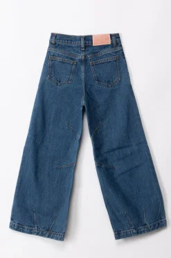 Elisabetta Franchi Bambina Jeans Ampi con CucitureDENIM BLUE