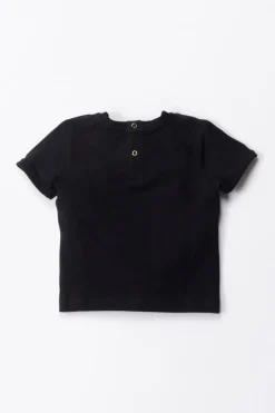 Elisabetta Franchi Bambina T-shirt con Fiocco LogatoBLACK/BLACK