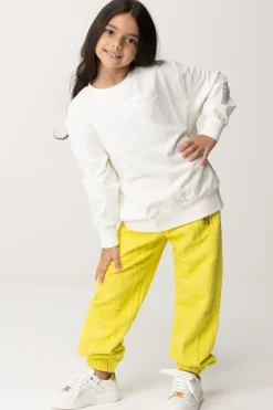 Elisabetta Franchi Bambina Maxi Felpa con Logo In GelLIGHT CREAM