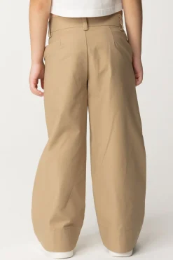 Elisabetta Franchi Bambina Pantaloni In Canvas con PiegaSAND