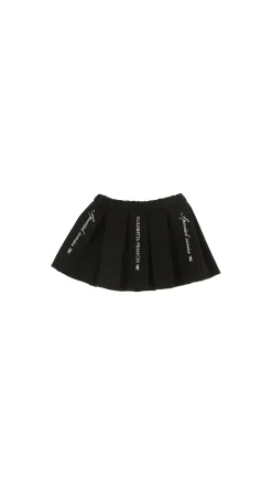Elisabetta Franchi Bambina Gonna a Pieghe con Ricamo Special SeriesNERO RICAMO AVORIO