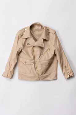 Elisabetta Franchi Bambina Giacca In PelleSAND