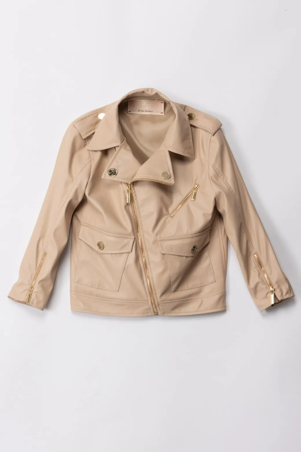 Elisabetta Franchi Bambina Giacca In PelleSAND