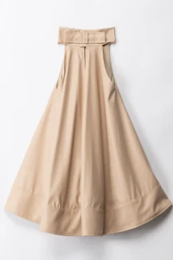 Elisabetta Franchi Bambina Abito In Ecopelle SvasatoSAND