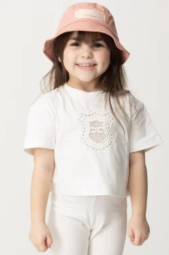 Elisabetta Franchi Bambina Cappello Alla Pescatora con Etichetta LogataDESERT ROSES