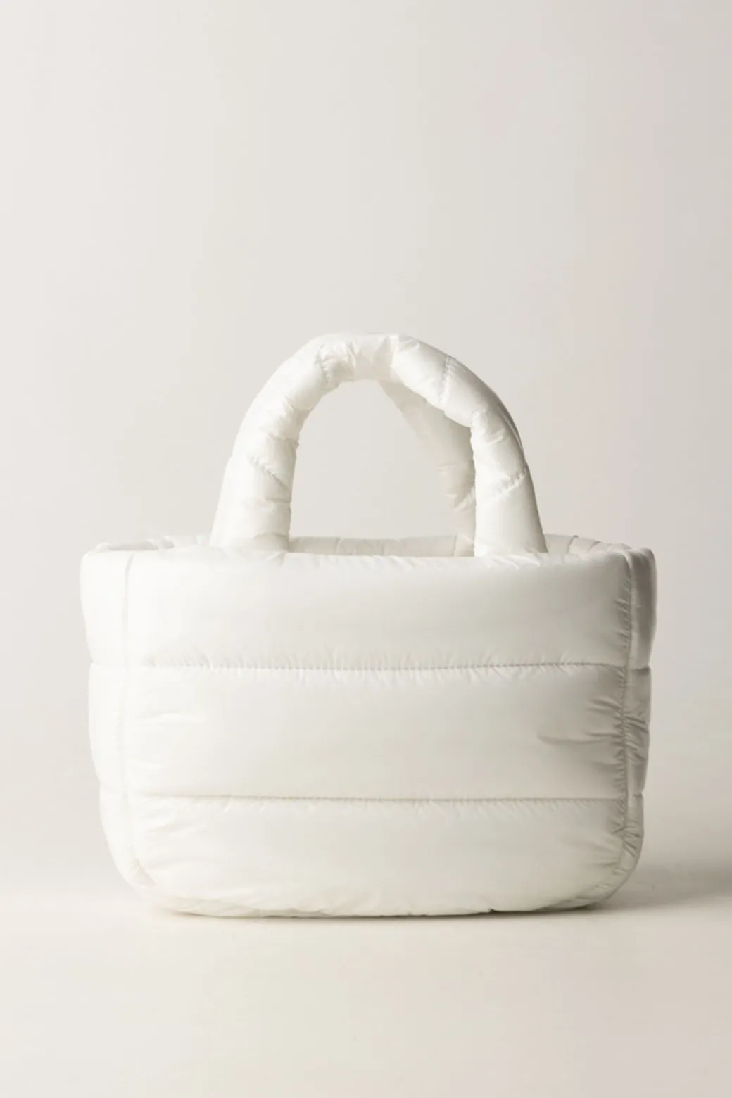 Elisabetta Franchi Bambina Borsa a Mano In Nylon ImbottitaPANNA CHIARO