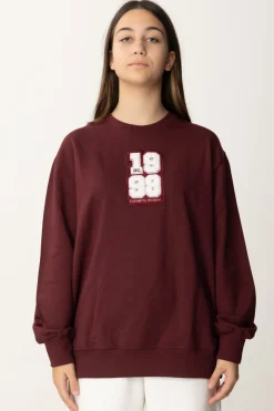 Elisabetta Franchi Bambina Felpa Over con Patch 1998ROUGE NOIR/AVORIO