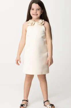 Elisabetta Franchi Bambina Abito In Duchesse con RoseBUTTER