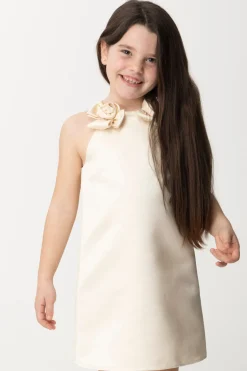 Elisabetta Franchi Bambina Abito In Duchesse con RoseBUTTER