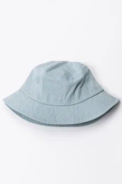 Elisabetta Franchi Bambina Cappello Alla Pescatora con Etichetta LogataLIGHT BLUE DENIM