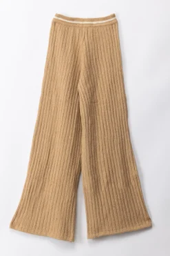 Elisabetta Franchi Bambina Pantaloni con Stampa LogoSAND/BUTTER