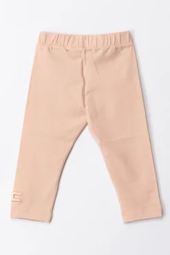 Elisabetta Franchi Bambina Leggings con Logo Cc RicamatoDESERT ROSES