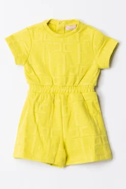 Elisabetta Franchi Bambina Pagliaccetto In Felpa con Logo EmbossedCEDAR