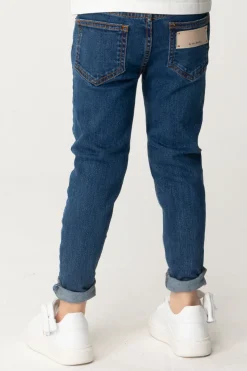 Elisabetta Franchi Bambina Jeans Skinny con EtichettaBLUE