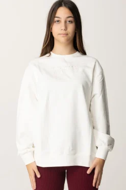 Elisabetta Franchi Bambina Felpa Over con Ricamo LetteringPANNA CHIARO