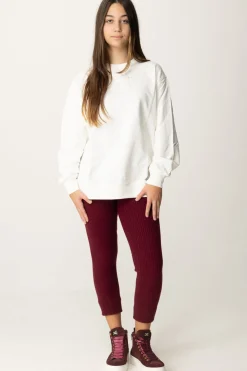 Elisabetta Franchi Bambina Felpa Over con Ricamo LetteringPANNA CHIARO