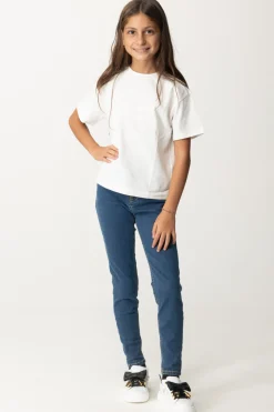 Elisabetta Franchi Bambina T-shirt con Stampa Logo e LetteringPANNA CHIARO