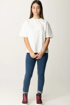 Elisabetta Franchi Bambina T-shirt con Stampa Logo e LetteringPANNA CHIARO