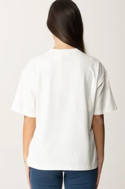 Elisabetta Franchi Bambina T-shirt con Stampa Logo e LetteringPANNA CHIARO