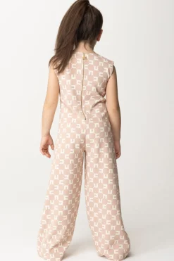 Elisabetta Franchi Bambina Tuta con Logo All-overNAKED/BUTTER