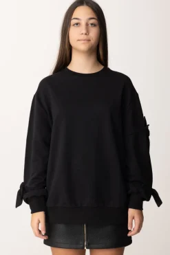 Elisabetta Franchi Bambina Felpa Girocollo con FiocchiNERO/NERO