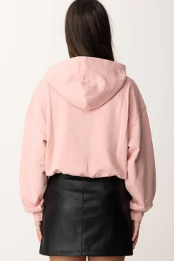 Elisabetta Franchi Bambina Felpa Crop con Ricamo LogoPOWDER PINK