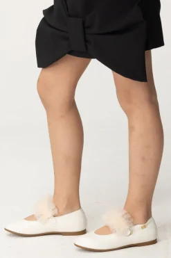 Elisabetta Franchi Bambina Ballerine con Dettaglio In TulleBUTTER