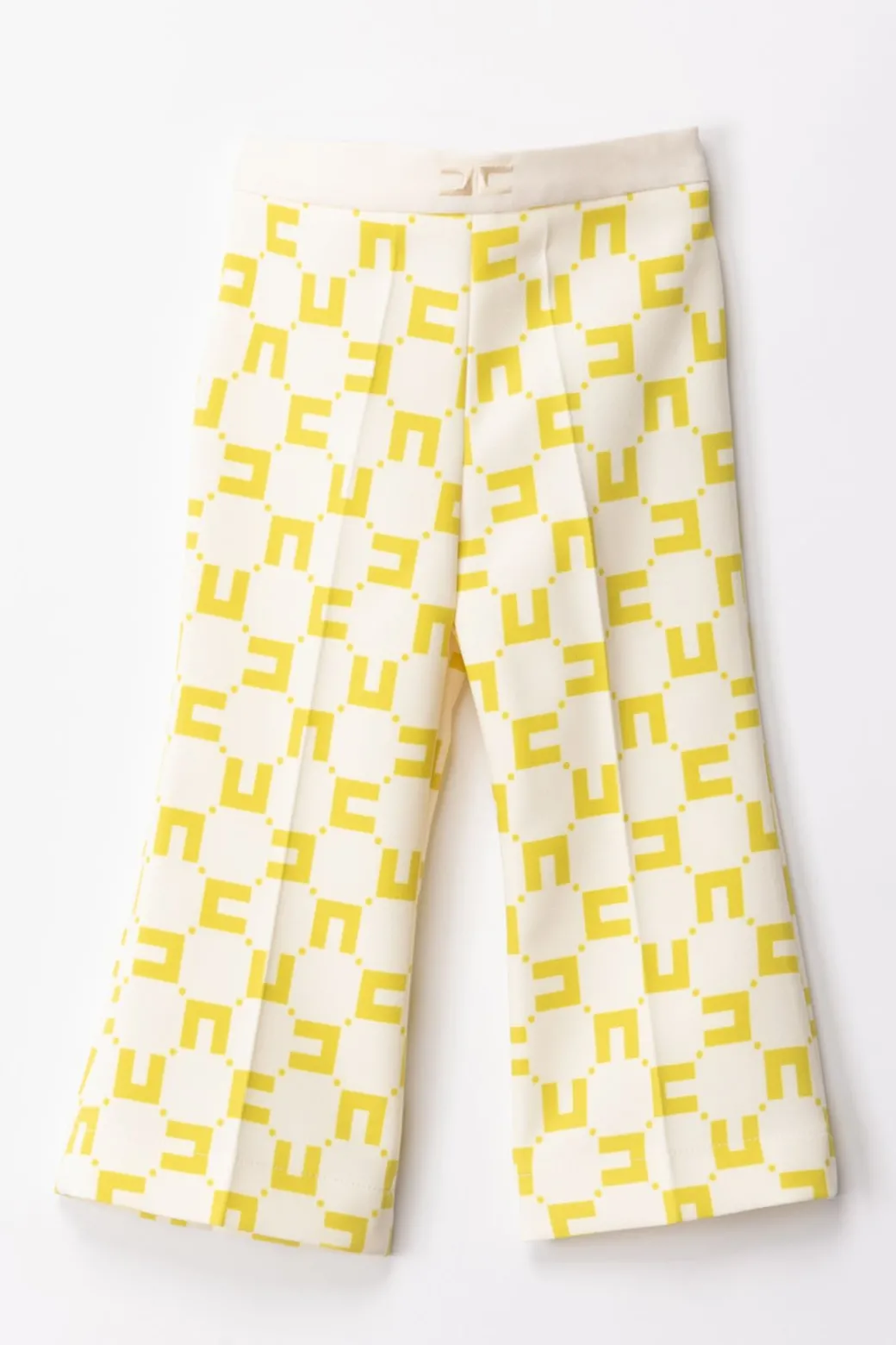 Elisabetta Franchi Bambina Pantaloni Stampa Logo con PiegaBUTTER/CEDAR