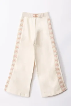 Elisabetta Franchi Bambina Pantaloni Jogging con Bande LogateBUTTER/BUTTER-DESERT ROSE