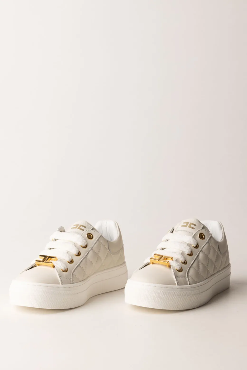 Elisabetta Franchi Bambina Sneakers Bassa TrapuntataPANNA