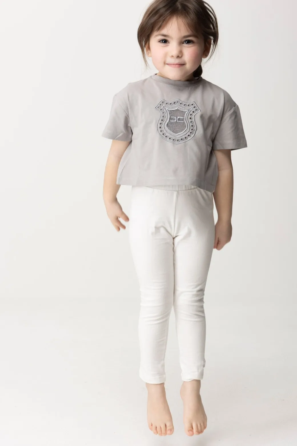 Elisabetta Franchi Bambina T-shirt con Ricamo StemmaLEAD