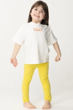 Elisabetta Franchi Bambina T-shirt con Etichetta LogoIVORY PINK LABEL