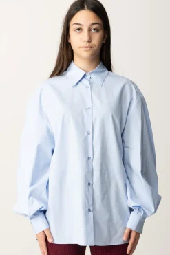 Elisabetta Franchi Bambina Camicia Over con Ricamo Flock Sul RetroOXFORD/ROUGE NOIR