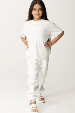 Elisabetta Franchi Bambina T-shirt con Logo StampatoLIGHT CREAM