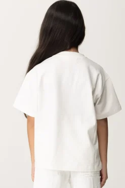 Elisabetta Franchi Bambina T-shirt con Logo StampatoLIGHT CREAM