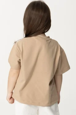 Elisabetta Franchi Bambina T-shirt con Etichetta LogoSAND LABEL PINK