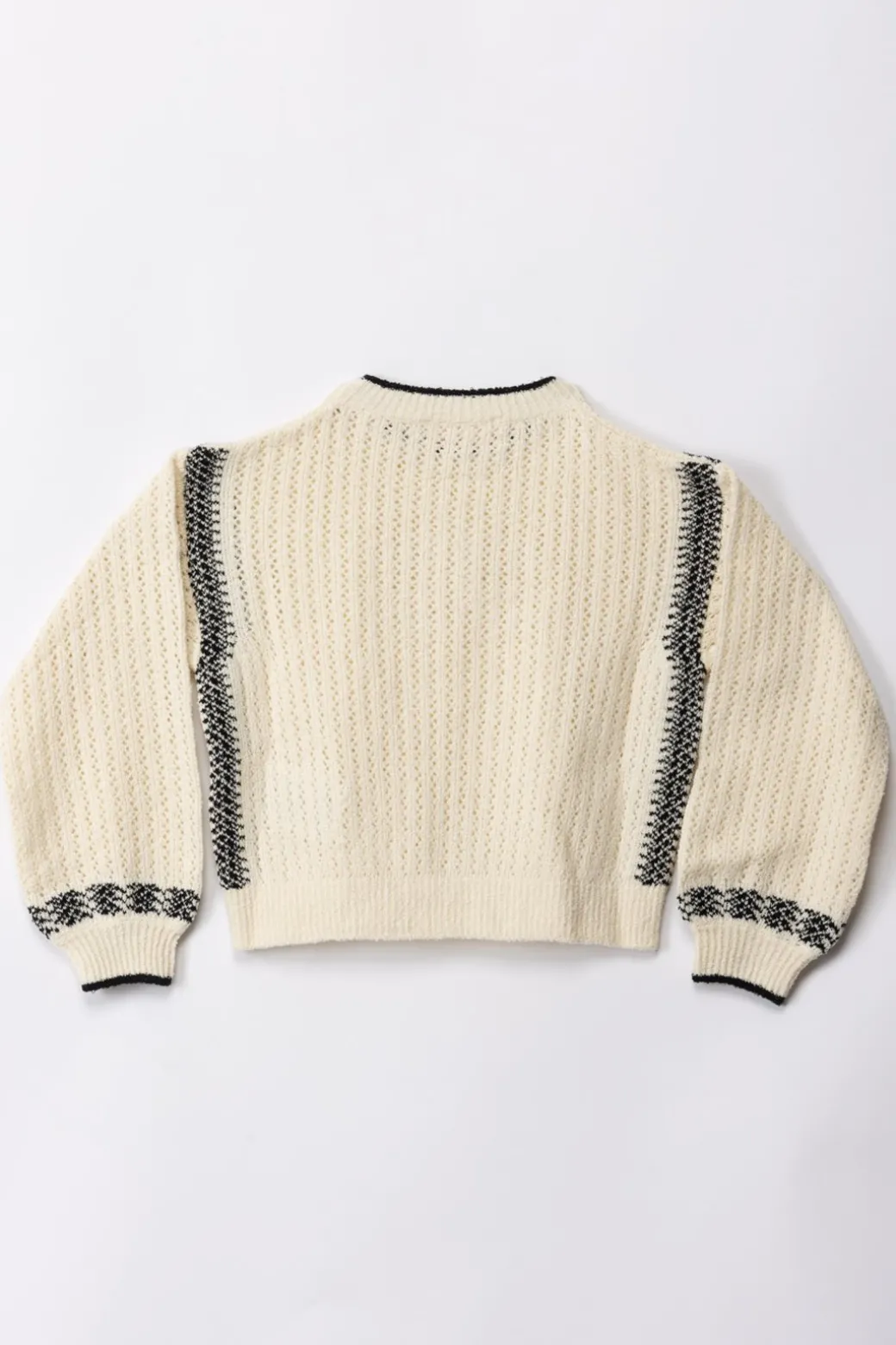 Elisabetta Franchi Bambina Maglia con Ricamo e Dettagli a ContrastoBUTTER/BLACK/BLACK