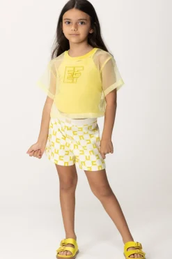 Elisabetta Franchi Bambina T-shirt In OrganzaCEDAR