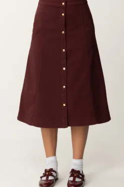 Elisabetta Franchi Bambina Gonna Svasata con BottonciniROUGE NOIR