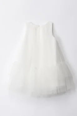 Elisabetta Franchi Bambina Abito In Tulle con BalzaLIGHT CREAM