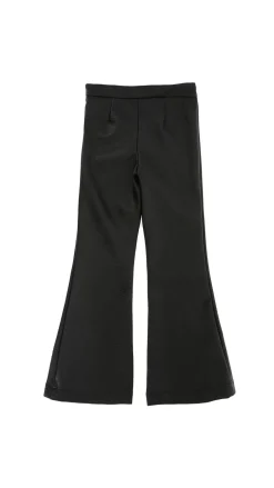 Elisabetta Franchi Bambina Pantalone a Zampa In Ecopelle con ZipNERO