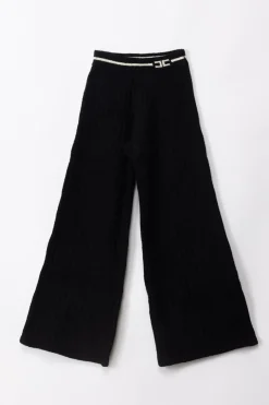 Elisabetta Franchi Bambina Pantaloni con Dettagli a ContrastoBLACK/BUTTER