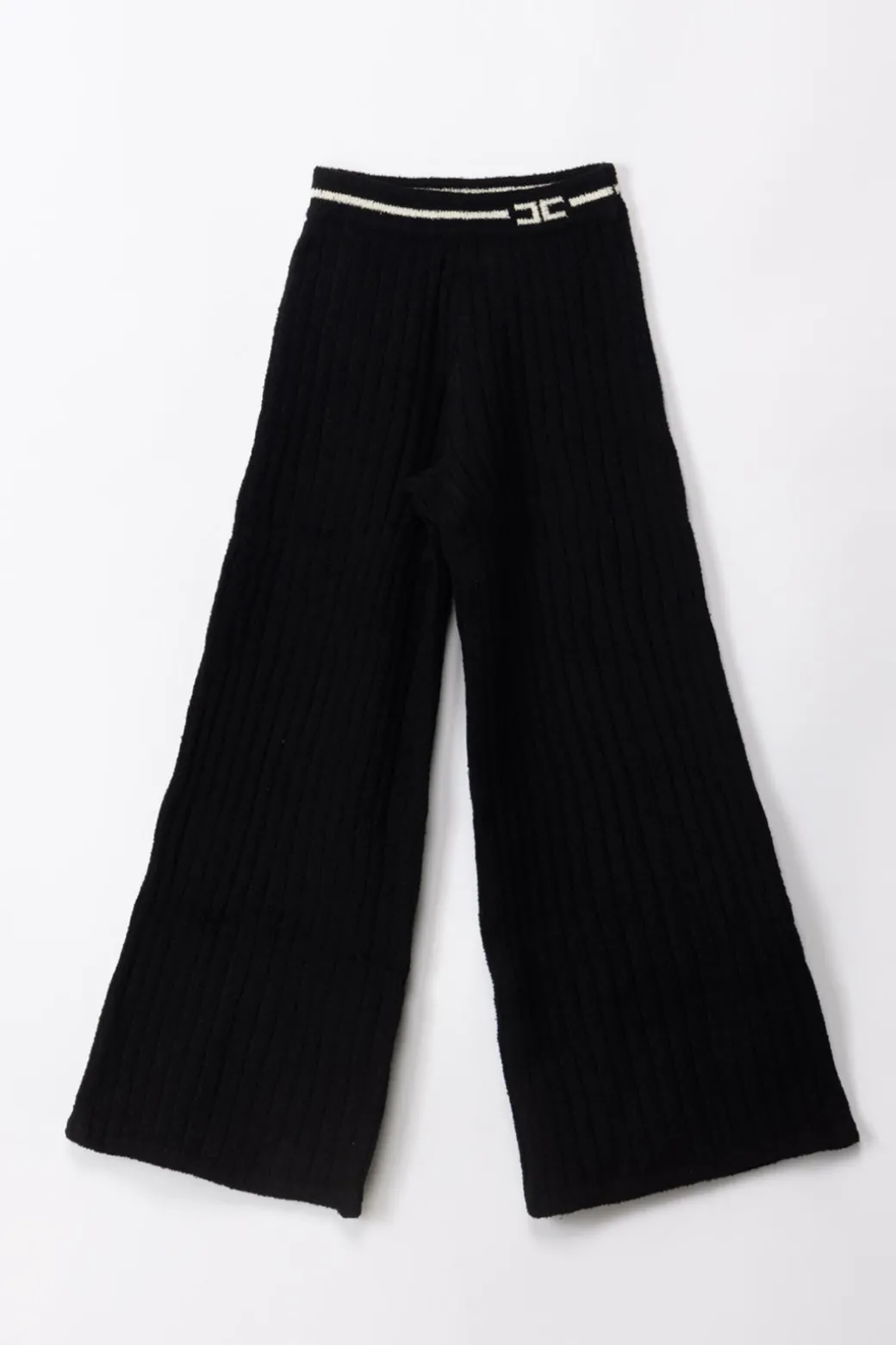 Elisabetta Franchi Bambina Pantaloni con Dettagli a ContrastoBLACK/BUTTER