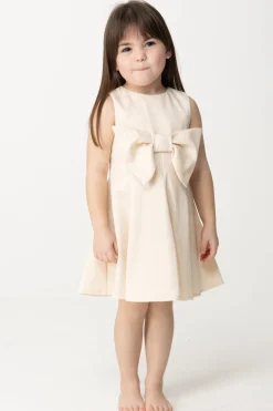 Elisabetta Franchi Bambina Abito In Raso con LoghiBUTTER