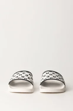 Elisabetta Franchi Bambina Sandali Pool con LoghiBUTTER/BLACK