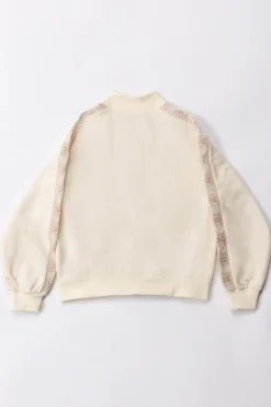Elisabetta Franchi Bambina Felpa con Loghi a ContrastoBUTTER/BUTTER-DESERT ROSE