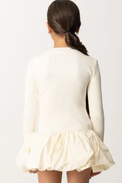 Elisabetta Franchi Bambina Abito In Viscosa con Gonna a PalloncinoBURRO