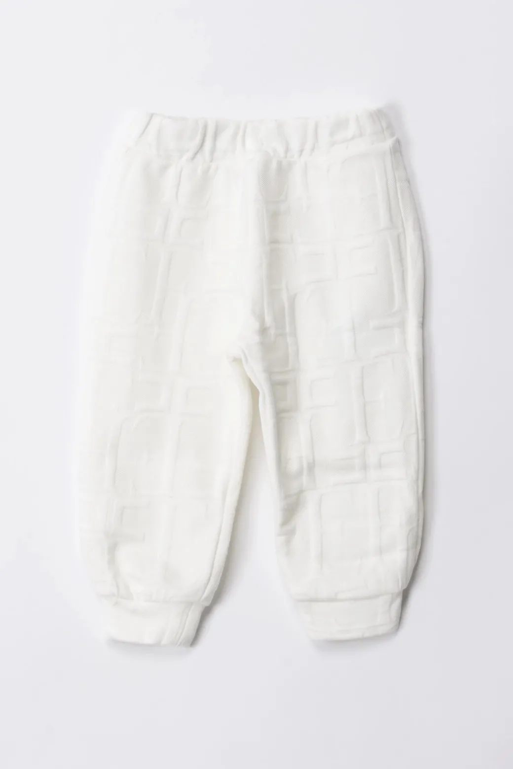 Elisabetta Franchi Bambina Completo Body e Leggings Logo EmbossedIVORY/IVORY