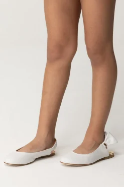 Elisabetta Franchi Bambina Sandali Chanel con Inserto FioccWHITE