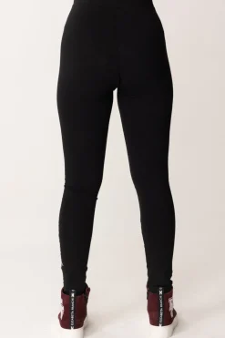Elisabetta Franchi Bambina Leggings In Jersey con Ricamo Special SeriesNERO RICAMO AVORIO